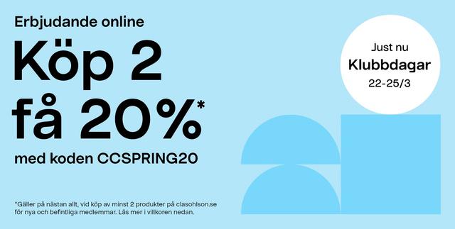 Clas Ohlson - köp 2 och få 20% rabatt
