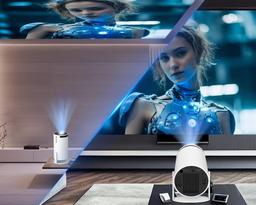 Bärbar 4K Android 11 Miniprojektor med 8000 Lumen