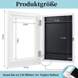 Två vita A4 bildramar med främre öppning