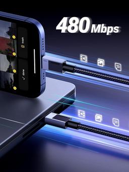 UGREEN 100W USB-C till USB-C PD 3.0 snabbladdningskabel