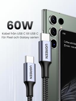 UGREEN 60W PD USB-C till USB-C laddkabel