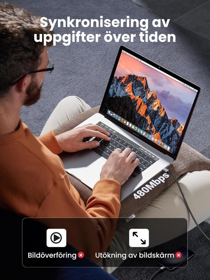 UGREEN 60W PD USB-C till USB-C laddkabel