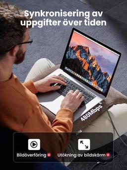 UGREEN 60W PD USB-C till USB-C laddkabel