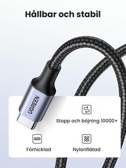 UGREEN 60W PD USB-C till USB-C laddkabel