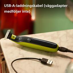 Philips OneBlade Hybridskäggtrimmer och Rakapparat Set