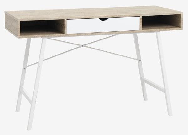 Stilrent Skrivbord 50% rabatt 48x120 Ek/Vit