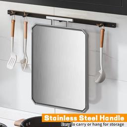 Large Double-Sided Stainless Steel Cutting Board
