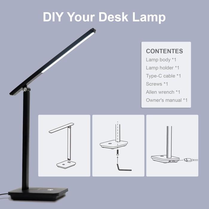 LED-Skrivbordslampa 3 Dimbara Ljusstyrkor