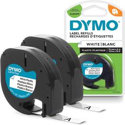 DYMO LetraTag Självhäftande Etiketter 12mmx4m - 2-Pack