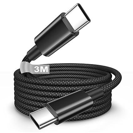 Poutek USB-C till USB-C-kabel (3 meter, 100W)