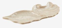 Elegant Beige TORTUNA Tray, 10x25cm Shell-Shaped