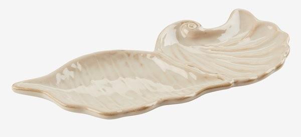 Elegant Beige TORTUNA Tray, 10x25cm Shell-Shaped