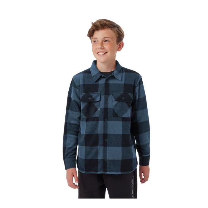 McKinley JR Blå Fleece Skjorta