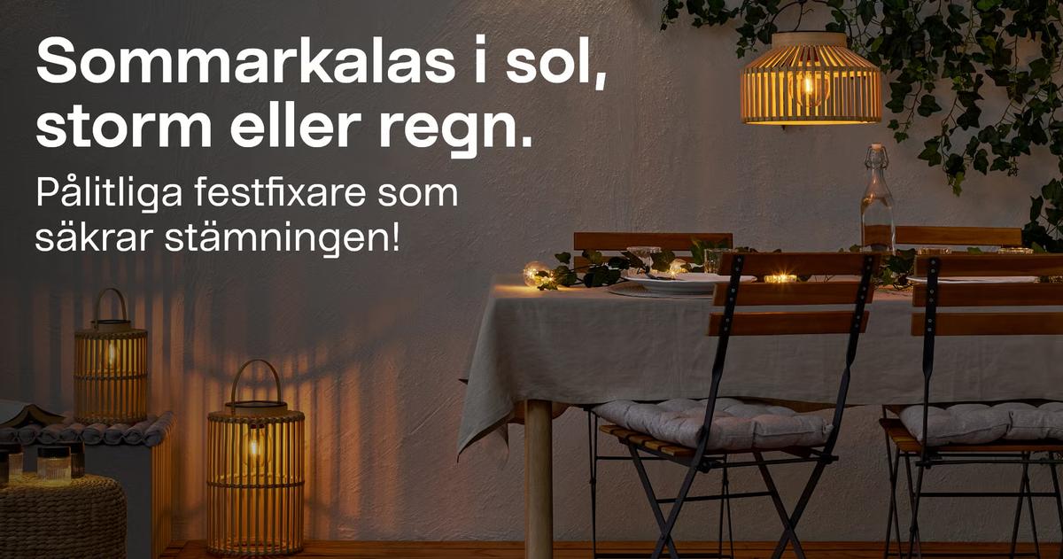 Sommarfest i alla väder. Rabatt på mycket!