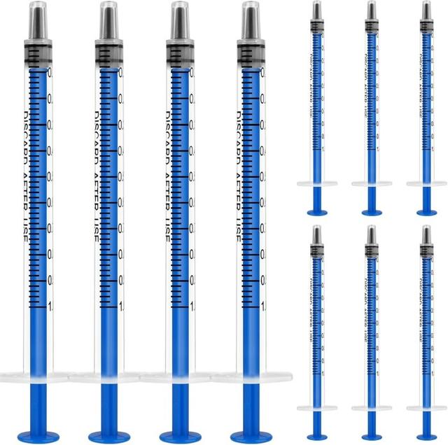 10-Pack 0.5ml Reusable Plastic Syringes