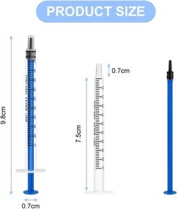 10-Pack 0.5ml Reusable Plastic Syringes