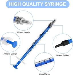 10-Pack 0.5ml Reusable Plastic Syringes