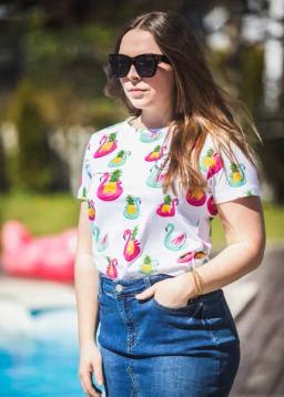 Women's Jungle Print Athletic T-Shirt