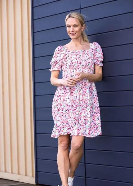 Elegant Miami Smocked Waist Dress