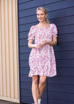 Elegant Miami Smocked Waist Dress