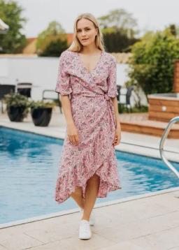 Saint Tropez Elegant Wrap Dress for Women