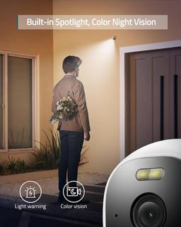 2K Pro Outdoor Security Camera with Floodlight
