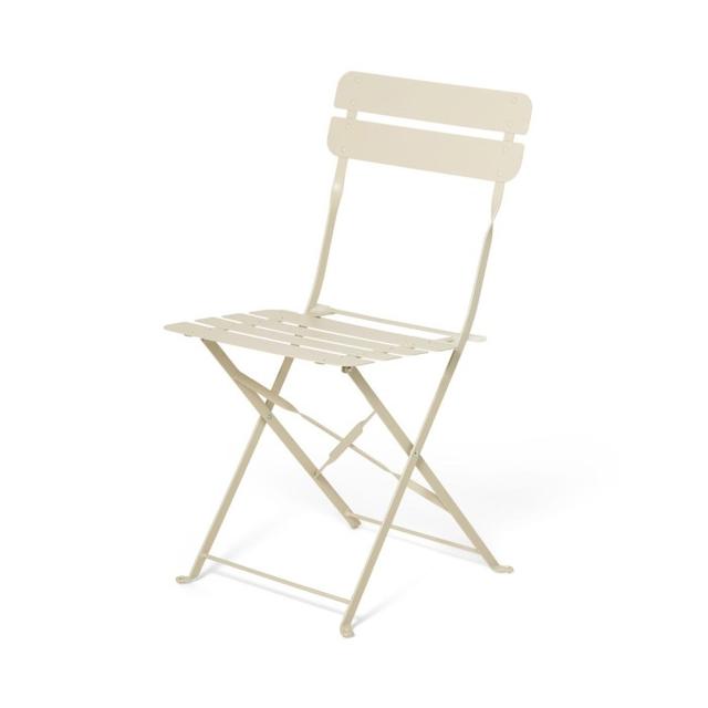 Fällbar Stol i Metall – Ljusbeige