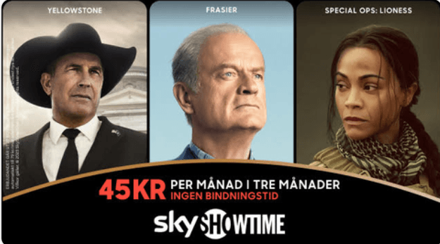 Över 40% rabatt i tre månader - SkyShowtime