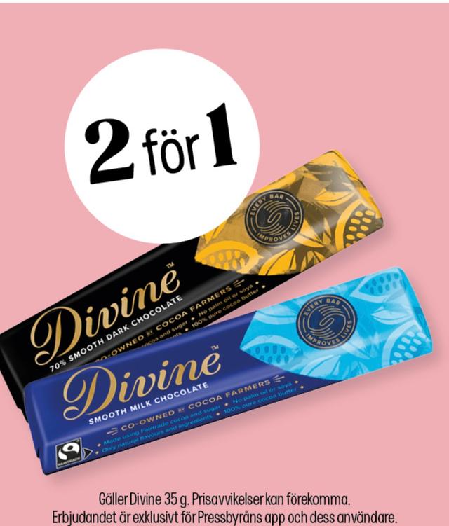 2 för 1 på Divine Choklad🍫