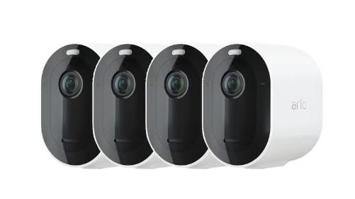 Arlo Pro 4 trådlös övervakningskamera 4-pack, Vit - Dustin Home