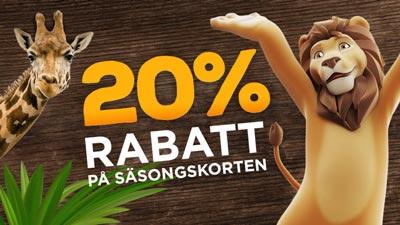 20% rabatt på säsongskort hos Borås Djurpark