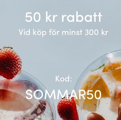Få 50 kr rabatt vid köp för 300 kr hos Cervera