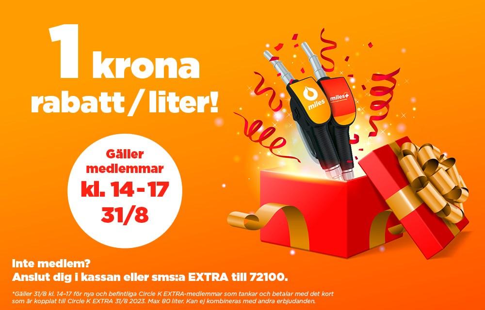 1 krona rabatt per liter hos Circle K