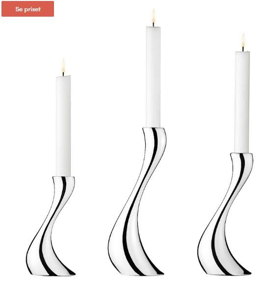 Georg Jensen Cobra Ljusstake 3-pack Rostfri  - Cervera