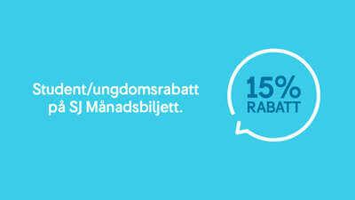 Student och ungdomsrabatt hos SJ