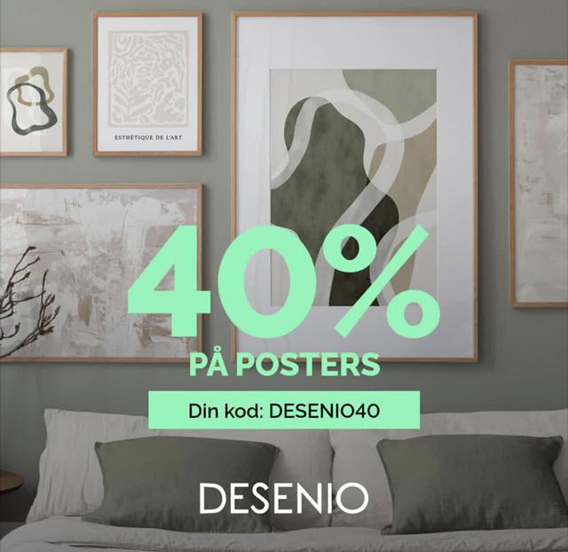 40% rabatt på Posters hos Desenio