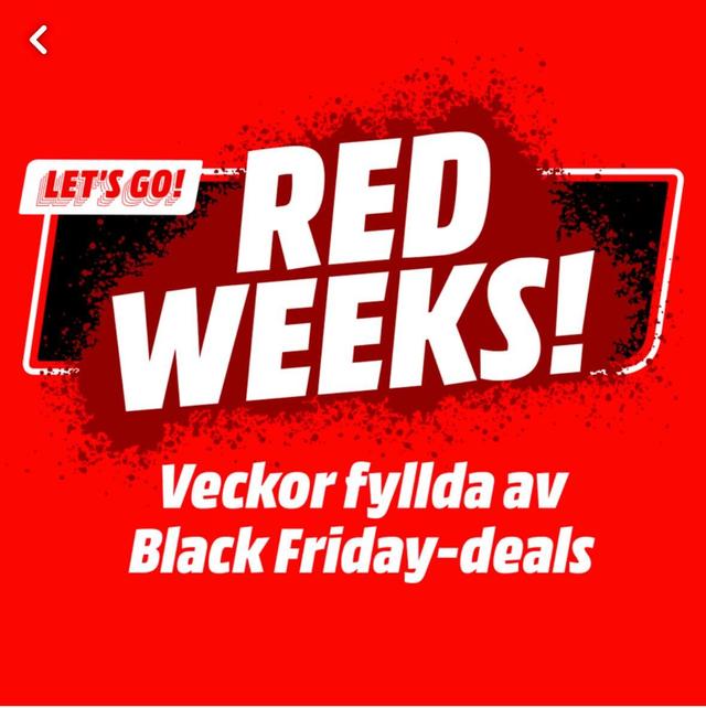 Red Weeks hos Media Markt - veckor fyllda av Black Friday deals