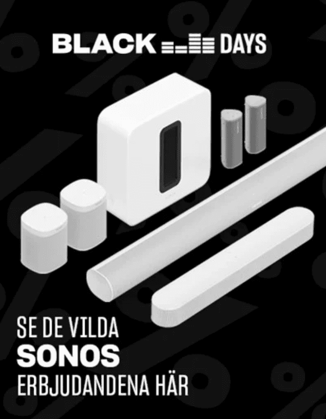 Sonos-rea - Black Friday på HiFi Klubben