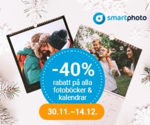 smartphoto - få 40% rabatt på alla fotoböcker & kalendrar
