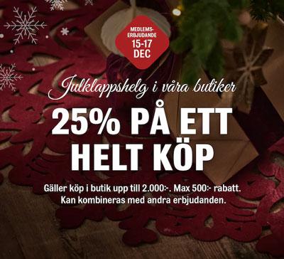 25% rabatt på ett köp upp till 2000 kr hos Mio