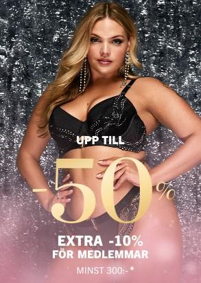 Hunkemöller - upp till 50% rabatt + ytterligare 10% för medlemmar