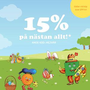 15% rabatt vid köp över 299 kr hos Stor & Liten