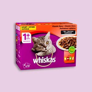 10 kr cashback på Whiskas Menyboxar
