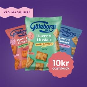 10 kr cashback på Göteborgs Kex Havre & Linskex