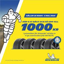 Michelin - Köp 4st däck och få upp till 1000kr