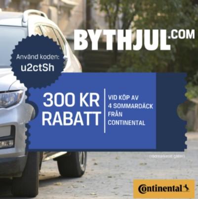 300 kr rabatt på sommardäck - Bythjul.com