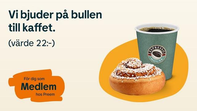 Preem - gratis kanelbulle vid köp av varm dryck