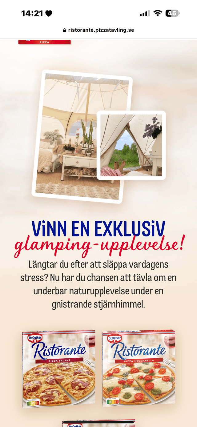 Vinn Dr. Oetkers Exklusiva Glampingupplevelse