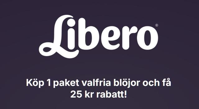 Få 25 kr rabatt vid köp av valfri paket blöjor - Libero