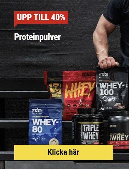 Upp till 40% på proteinpulver - Gymgrossisten